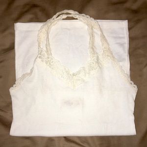 Hollister Cream Halter Tank